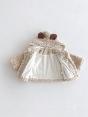 New Arrival Winter Infant Baby Kids Thickened Hooded Top with Bear Ears for Extra Warmth Wholesale