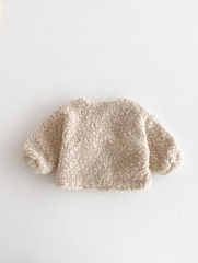 New Arrival Winter Infant Baby Kids Thickened Warm Coat with Plush Wholesale