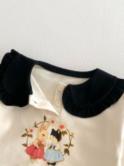 Spring Infant Baby Girls Cartoon Rabbits Pattern Long Sleeves Casual Top + Pants Cute Sets Wholesale