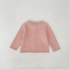 2025 Spring Infant Baby Girls Color Patchwork Long Sleeves Top With Overalls Sets Wholesale