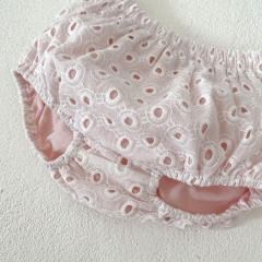 2025 Summer Infant Baby Girls Fly Sleeves Hollow-out Double-layer Top With Bloomers Sets Wholesale