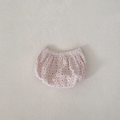 2025 Summer Infant Baby Girls Fly Sleeves Hollow-out Double-layer Top With Bloomers Sets Wholesale