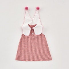 2025 Summer Infant Baby Kids Girls Sleeveless Striped Pattern Dress Wholesale