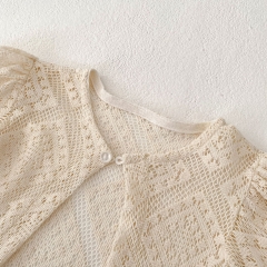 New Arrival Summer Baby Kids Girls Short Sleeves Hollow-out Pattern Top for Stylish Girls Wholesale