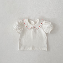 2025 Summer Infant Baby Kids Short Sleeves T-shirt With Blue Onesies Overalls and Hat Sets Wholesale