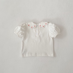 2025 Summer Infant Baby Kids Short Sleeves T-shirt With Blue Onesies Overalls and Hat Sets Wholesale
