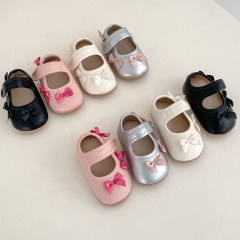 2025 New Summer Infant Baby Girls Butterfly Bows Decorated Slip-resistant Toddler Shoes Wholesale
