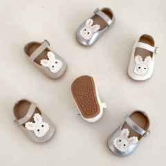 2025 New Summer Infant Baby Girls Cartoon Rabbit Pattern Slip-resistant Toddler Shoes Wholesale