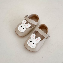 2025 New Summer Infant Baby Girls Cartoon Rabbit Pattern Slip-resistant Toddler Shoes Wholesale