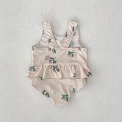 2025 Summer Infant Baby Kids Girls Sleeveless Cute Fruits Pattern Swimwear Wholesale