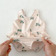 2025 Summer Infant Baby Kids Girls Sleeveless Cute Fruits Pattern Swimwear Wholesale