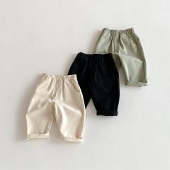 2025 New Arrival Baby Kids Girls Solid Color Casual Pants In Spring and Autumn Wholesale