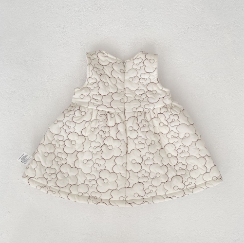 2025 New Arrival Thickened Winter Vest Dress for Girls with Fleece and Bow Wholesale