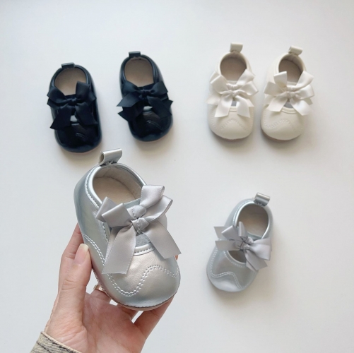 2025 New Arrival All-season Infant Baby Girls Butterfly-bow Decorated Slip-resistant Toddler Shoes Wholesale