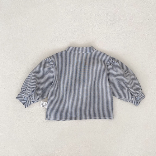 New Arrival Autumn Baby Kids Girls Long Sleeves Striped Pattern V Neck Shirt for Stylish Girls Wholesale