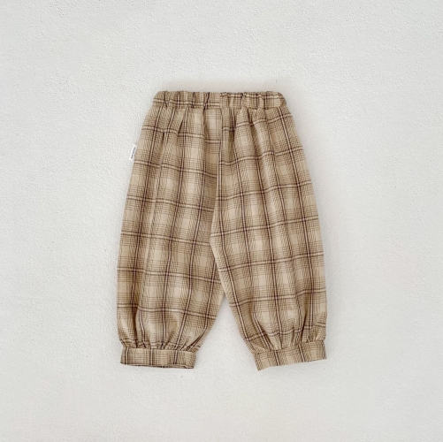 2025 New Arrival Baby Kids Unisex Plaid Pattern Casual Pants In Spring and Autumn Wholesale 2025 New Arrival Baby Kids Unisex Plaid Pattern Casual Pants In Spring and Autumn Wholesale