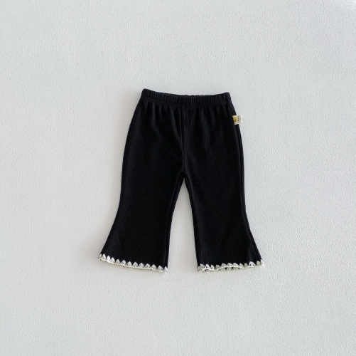 2026 Spring and Autumn New Arrival Baby Kids Girls Embroidered Flared Pants Wholesale