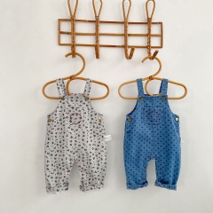 2026 Spring Infant Baby Girls Floral Sleeveless Overalls Wholesale