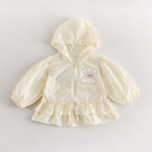 New Arrival Spring and Summer Baby Kids Girls Long Sleeves Embroidered Coat Wholesale