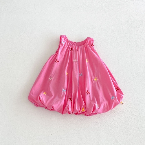 Summer Infant Baby Girls Cute Embroidery Pattern Sleeveless Dress Wholesale
