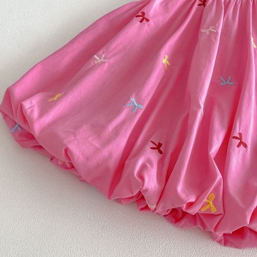 Summer Infant Baby Girls Cute Embroidery Pattern Sleeveless Dress Wholesale