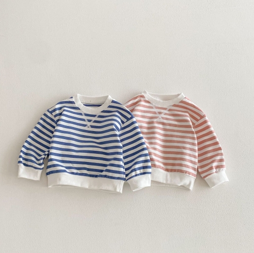 New Arrival Spring and Autumn Baby Kids Unisex Long Sleeves Striped Pattern Pullover Wholesale New Arrival Spring and Autumn Baby Kids Unisex Long Sleeves Striped Pattern Pullover Wholesale