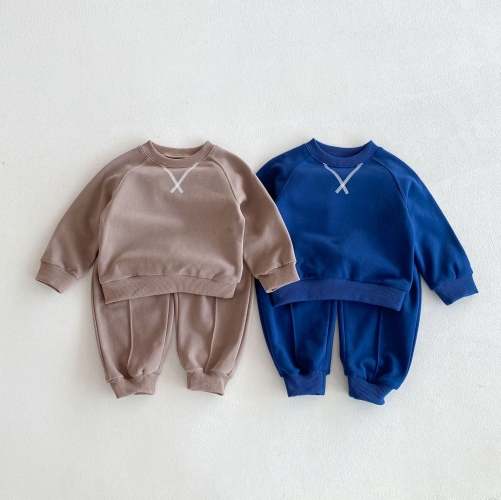 Autumn Infant Baby Kids Long Sleeves Casual Pullover and Pants Sporty Sets Wholesale Autumn Infant Baby Kids Long Sleeves Casual Pullover and Pants Sporty Sets Wholesale