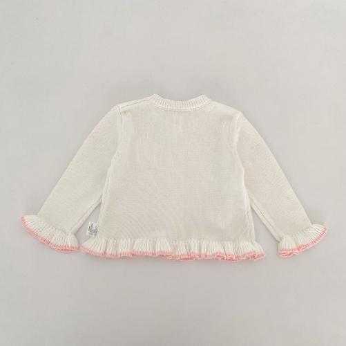 New Arrival Spring and Autumn Infant Baby Kids Girls Hearts Pattern Long Sleeves Knitted Cardigan Wholesale