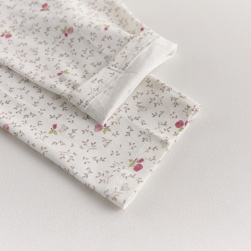 Autumn Infant Baby Kids Long Sleeves Floral Pattern Top and Pants Pajamas Clothing Sets Wholesale